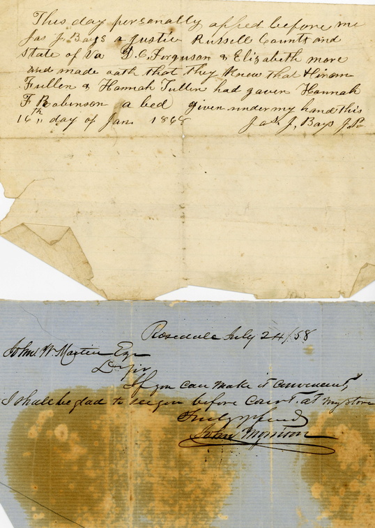 Fullen Martin court papers 1858