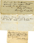 JW Martin Receipts 1840s