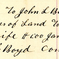 WE Boyd land receipt 1898